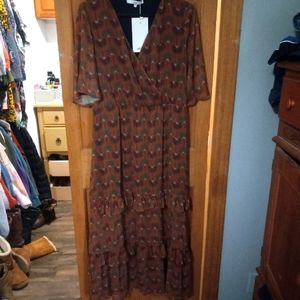 Brown boho dress